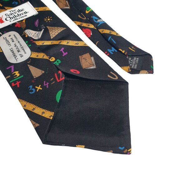 Vintage Men Teachers Lessons Save Children Necktie Educator Math Science History - Picture 5 of 5
